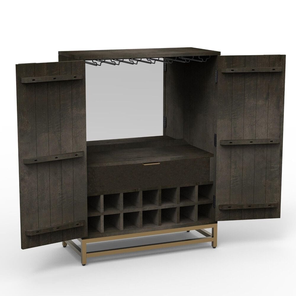 Simeon Collection Madira Bar Cabinet in Black, , large