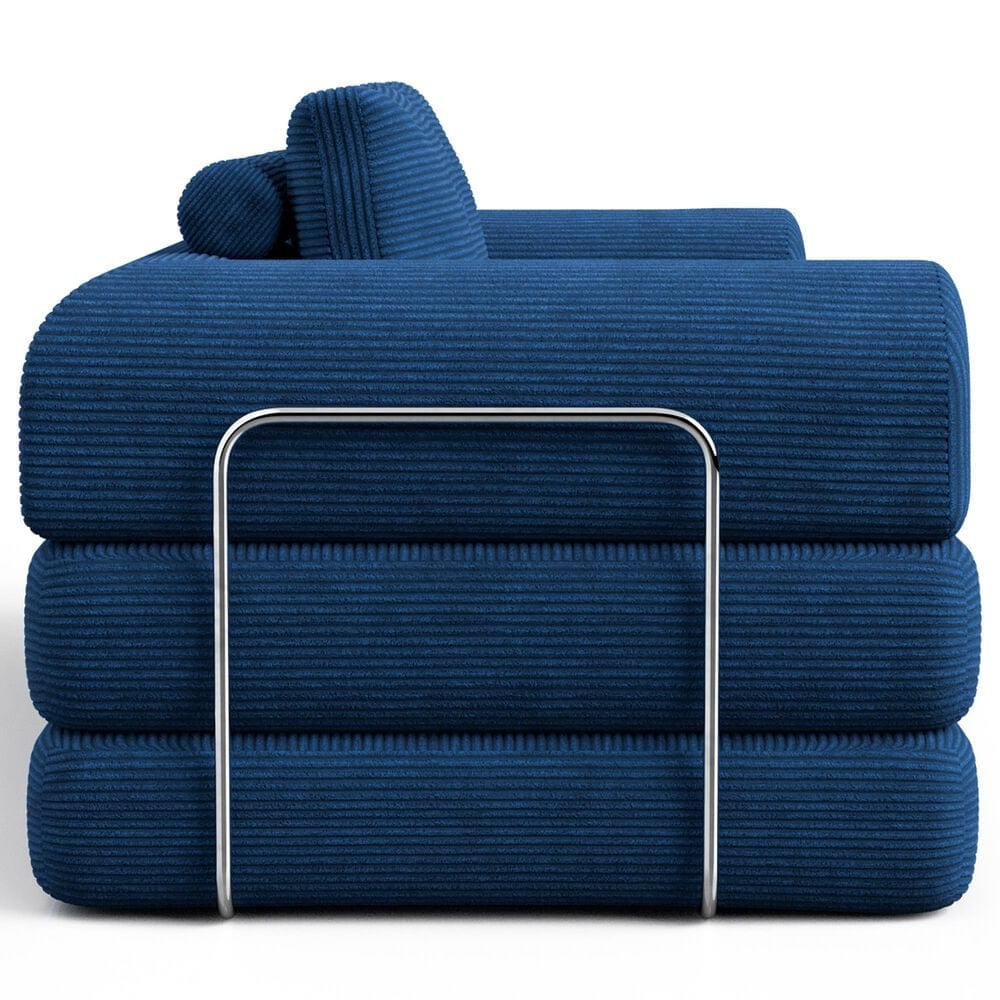 Furniture of America Ellis Stationary Modular Customizable Space-Saving Sofa in Blue, , large