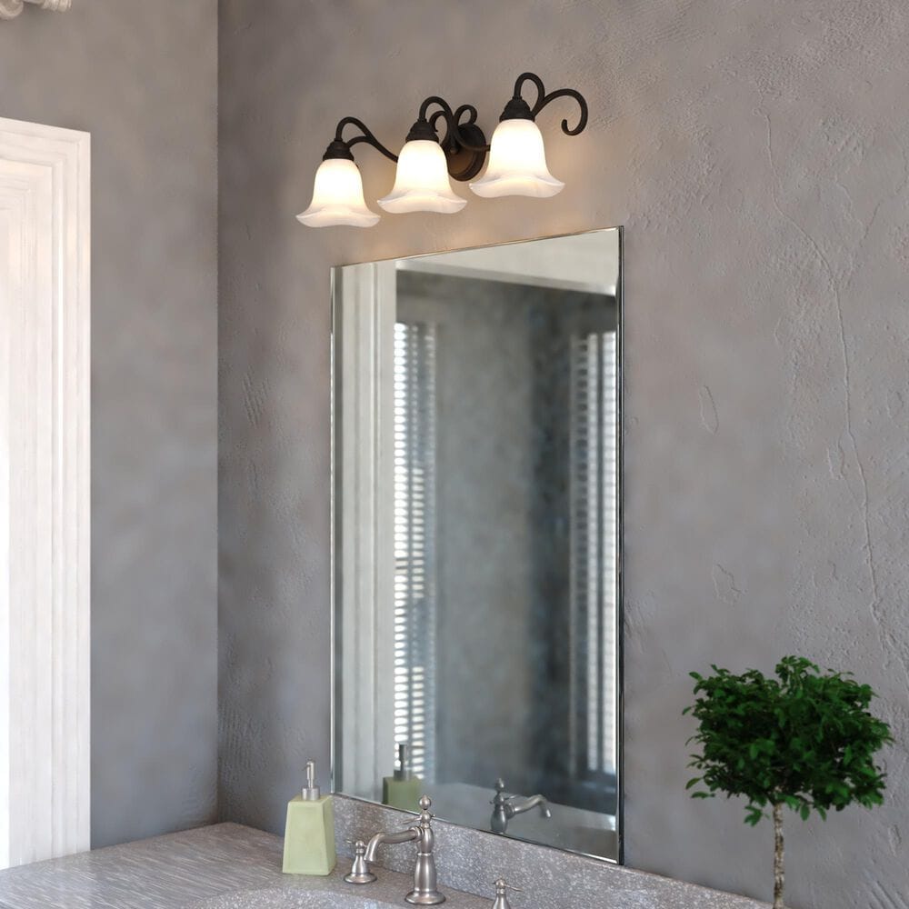 Vaxcel Bella 3-Light Bathroom Vanity Fixture in Matte Black, , large