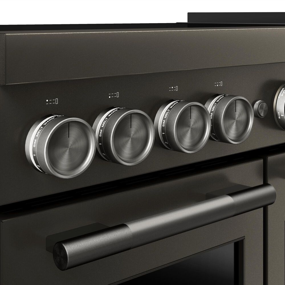 KitchenAid 6.3 Cu. Ft. Freestanding Commercial-Style Induction Range with Griddle in Black Ore, , large