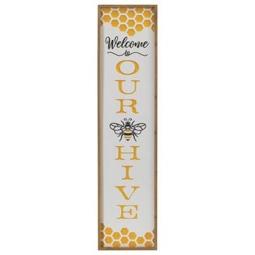 The Gerson Company 48" Bee Porch Sign in Yellow, , large