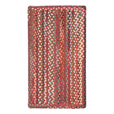 Capel Plymouth 0440-500 8"6" Vertical Stripe Square Country Red Area Rug, , large