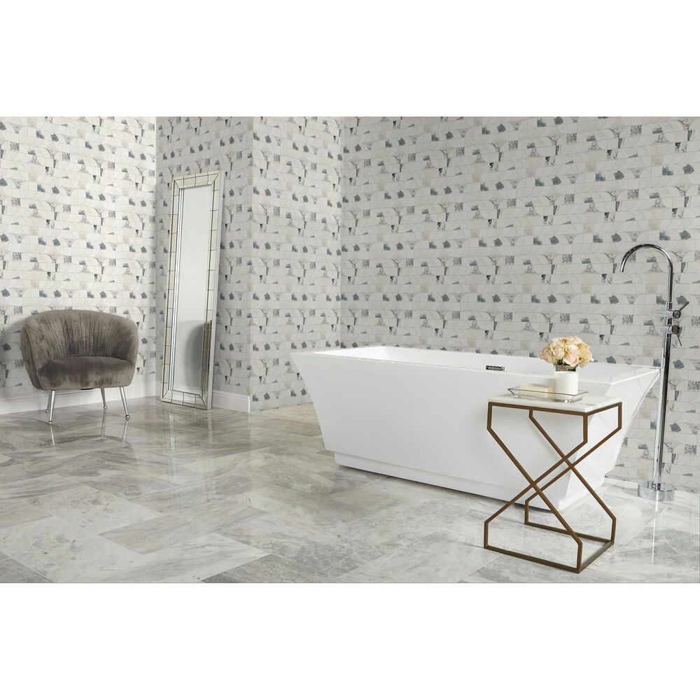 Dal-Tile Gamma Illusive 14&#39;&#39; X 16&#39;&#39; PATCHWORK Natural Stone Mosaic Sheet, , large