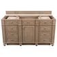 James Martin Vanities Bristol 60" Single Bathroom Vanity in Whitewashed Walnut with 3 cm Eternal Marfil Quartz Top and Rectangular Sink, , large