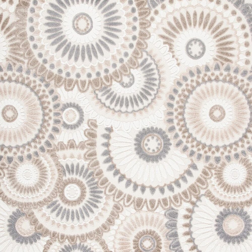 Safavieh Cabana CBN382F 5&#39;3&quot; x 7&#39;7&quot; Grey and Ivory Indoor/Outdoor Area Performance Rug, , large