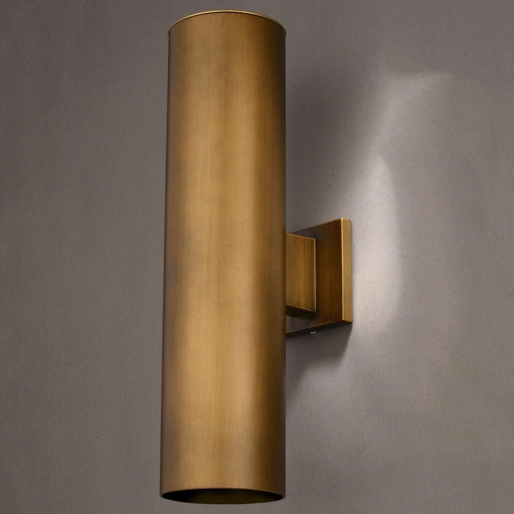 Vaxcel Chiasso 20" 2-Light Outdoor Wall Sconce in Warm Brass, , large