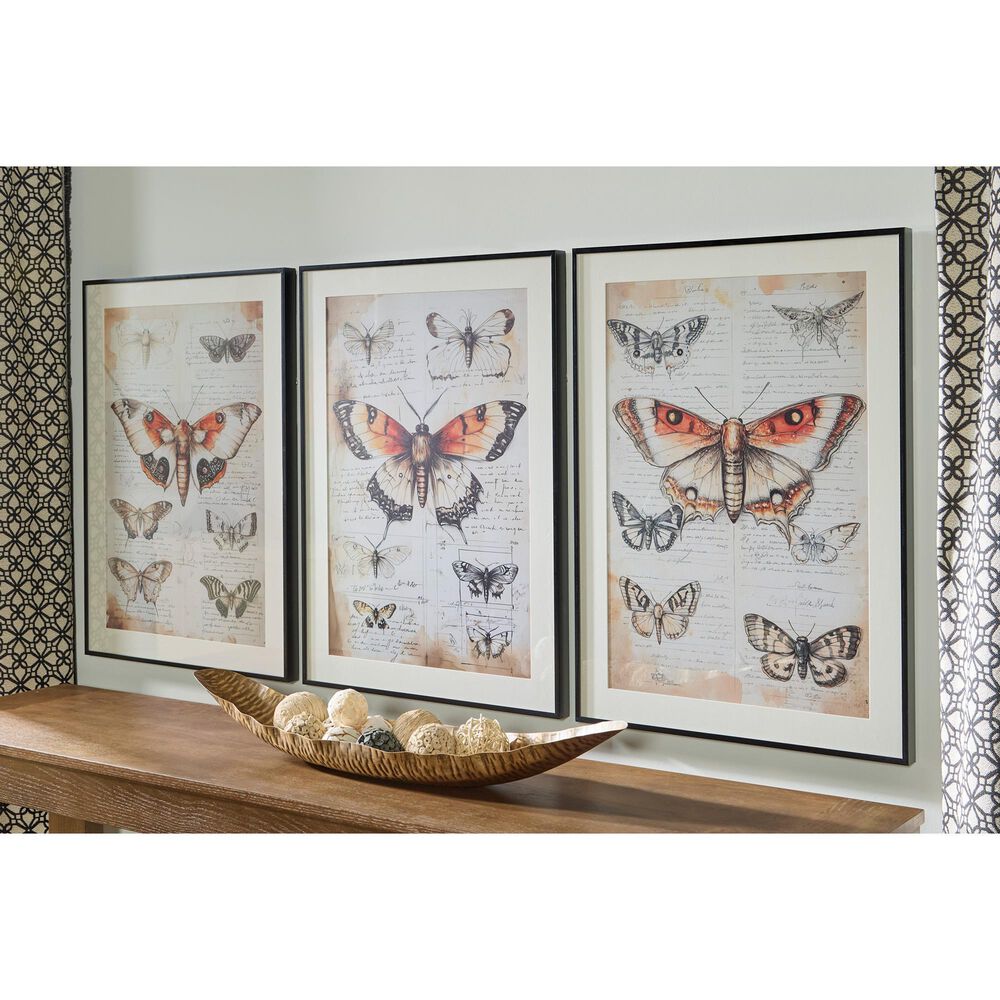 Ashley Jossletts 20" x 28" Wall Art in Orange, Black and Ivory (Set of 3), , large