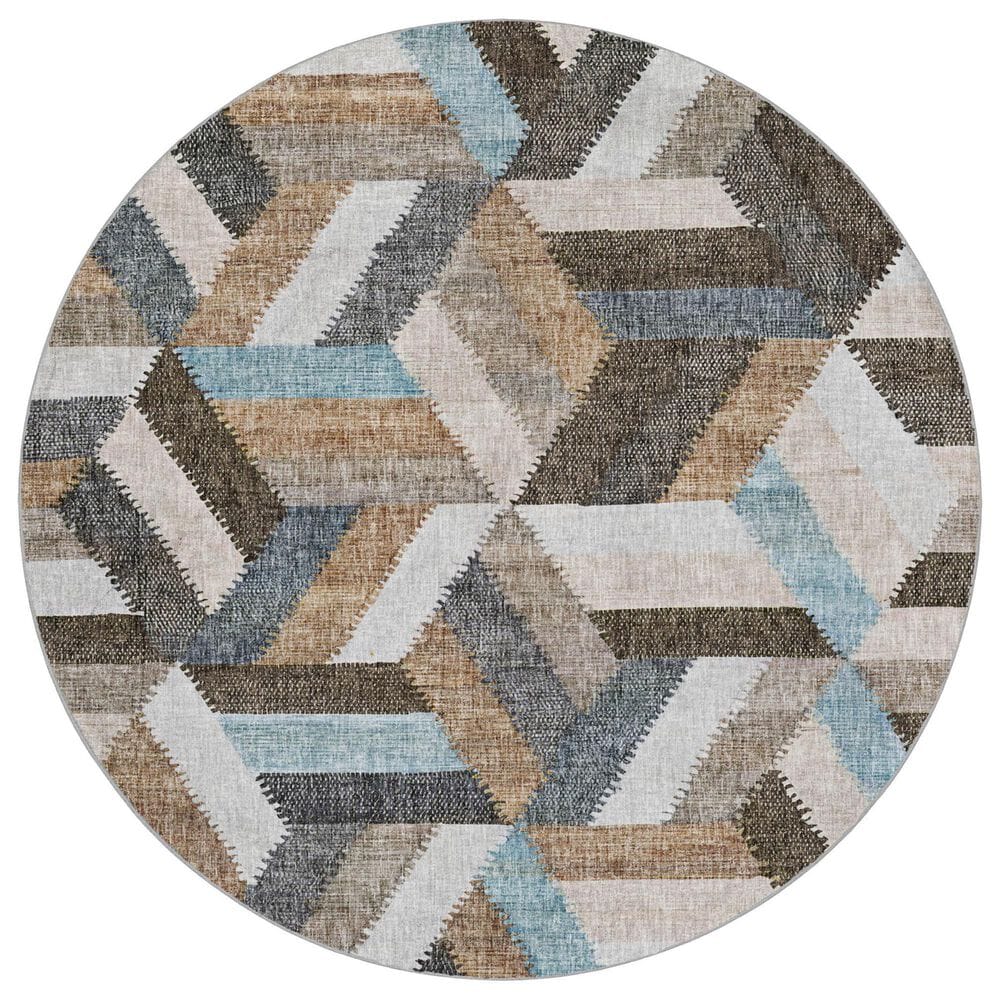 Dalyn Rug Company Lorenzo LN1 Brown 8" Round Area Rug, , large