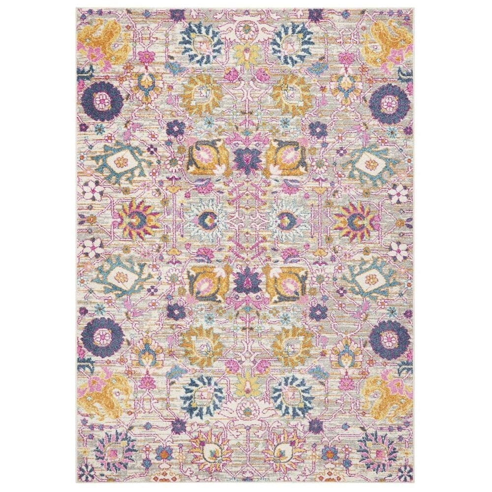 Nourison Passion PSN01 6&#39;7&quot; x 9&#39;6&quot; Silver Area Rug, , large