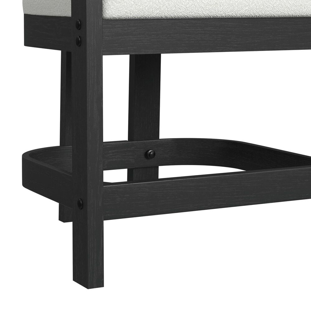 Mayberry Hill Contemporary Counter Stool in White Upholstery, , large