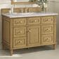 James Martin Vanities Lorelai 48" Single Vanity in Light Natural Oak with 3 cm Victorian Silver Quartz Top, , large