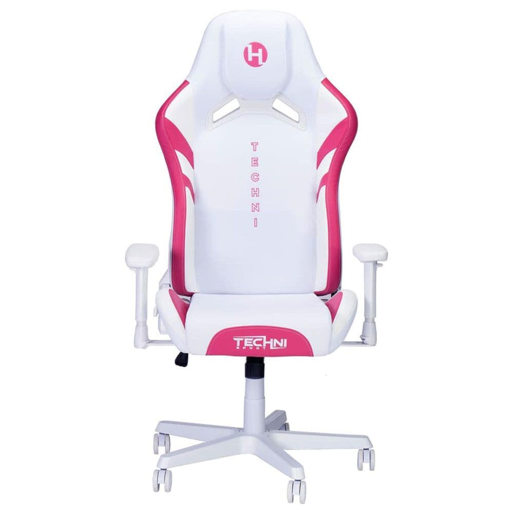 Techni Sport Echo 2.0 Gaming Chair in Pink and White, , large