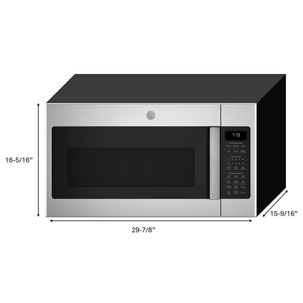 GE Appliances 1.9 Cu. Ft. Over-the-Range Microwave Oven in Stainless Steel and Black, , large
