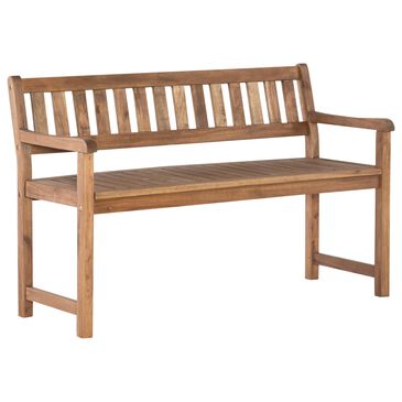 Linon Home Decor Catalan Bench in Warm Acorn, , large