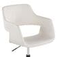 Lumisource Margarite Task Chair with White Faux Leather Cushion in Black, , large