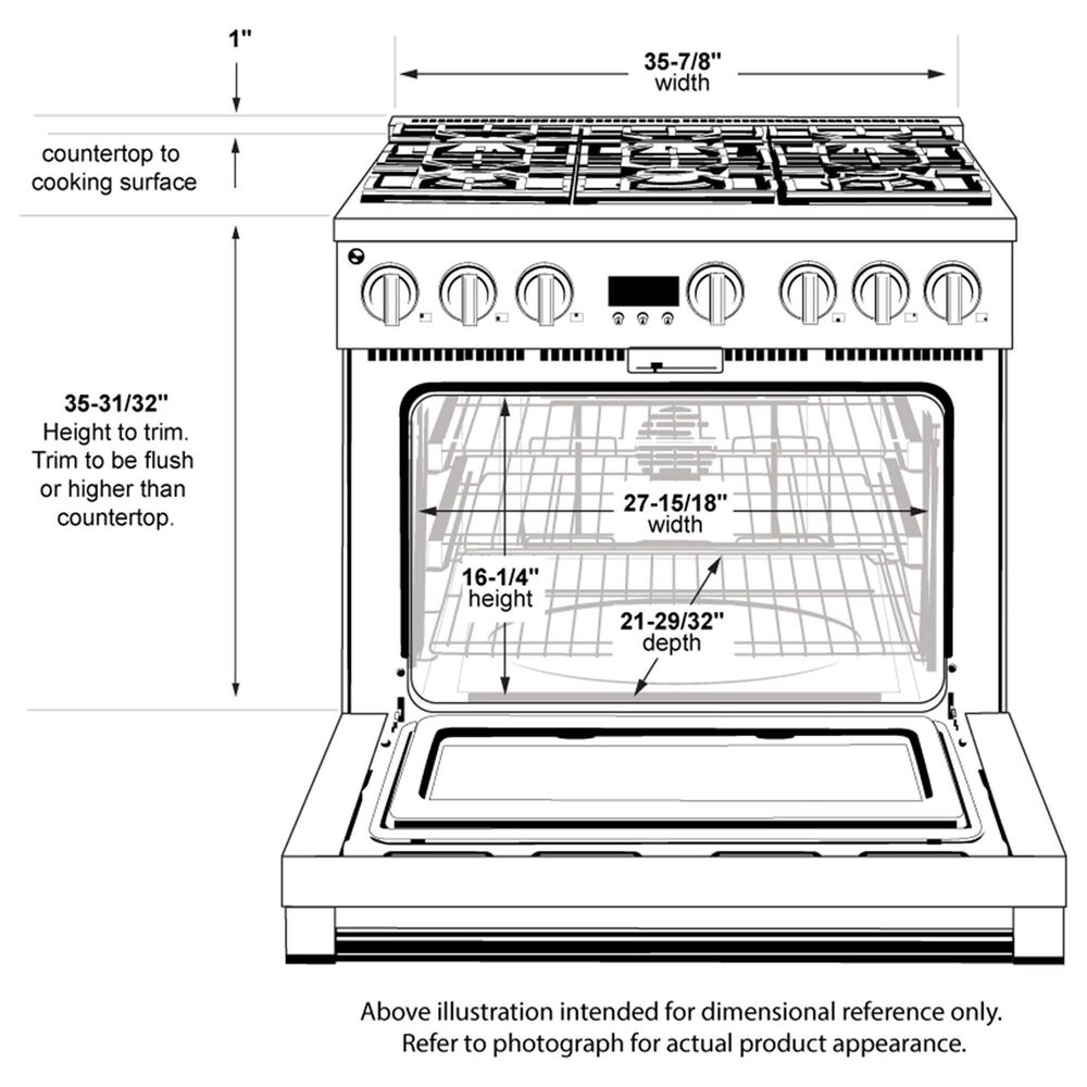 Monogram 36&quot; Dual-Fuel Professional Range with 6 Burners in Stainless Steel, , large