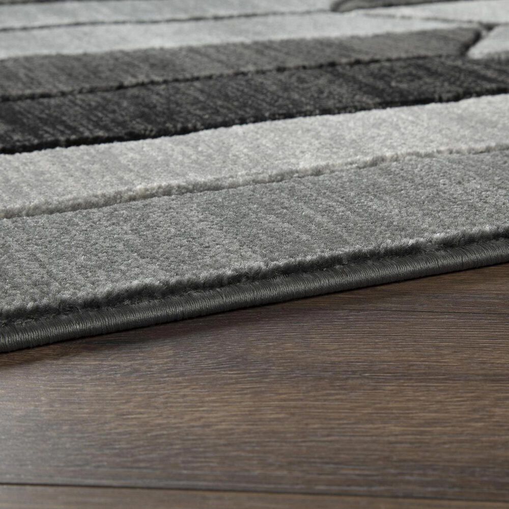 Ashley Chayse 5&#39; x 7&#39; Black and Gray Area Rug, , large