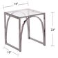 Southern Enterprises Stevenly End Table in Chrome, , large