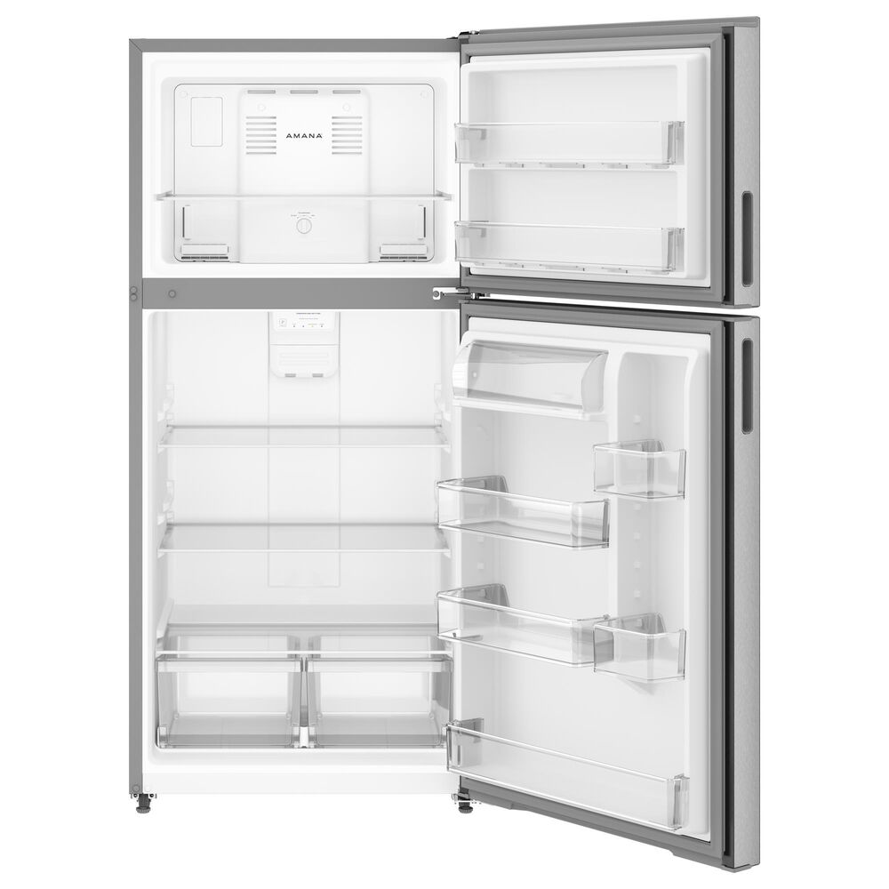Amana 19 Cu. Ft. Wide Top-Freezer Refrigerator in Fingerprint-Resistant Stainless, , large