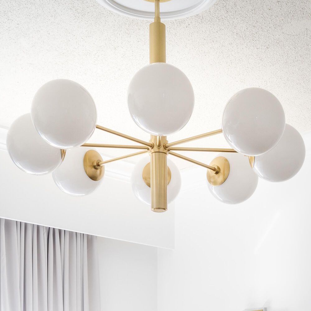 Mitzi Lighting Stella 8-Light Chandelier in Aged Brass, , large