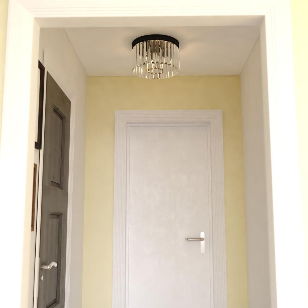 Vaxcel Allerton 3-Light Flush Mount in Matte Black, , large