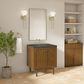 James Martin Laurent 30" Single Bathroom Vanity in Honey Oak with 3 cm Parisien Bleu Silestone Top and Rectangular Sink, , large