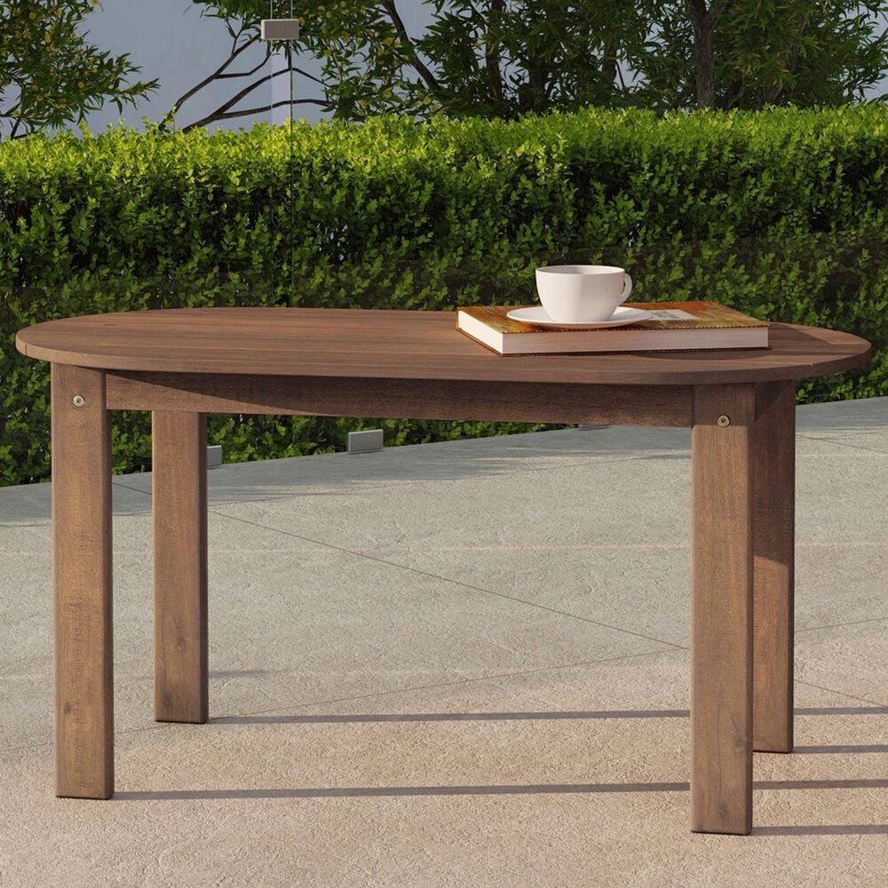 Linon Home Decor Adirondack Coffee Table in Brown, , large