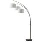 Adesso Trinity Arc Lamp in Satin Steel, , large