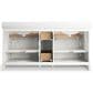 Kohler Charlemont 72" Double Bathroom Vanity in White with 3 cm White Quartz Top and Rectangular Sinks, , large