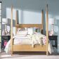 St Claire Home Today"s Traditions 4 Piece Full Platform Poster Bed Set in Natural Hickory, , large