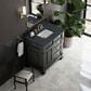 James Martin Vanities Brookfield 36" Single Bathroom Vanity in Black Onyx with 3 cm Charcoal Soapstone Quartz Top and Rectangular Sink, , large