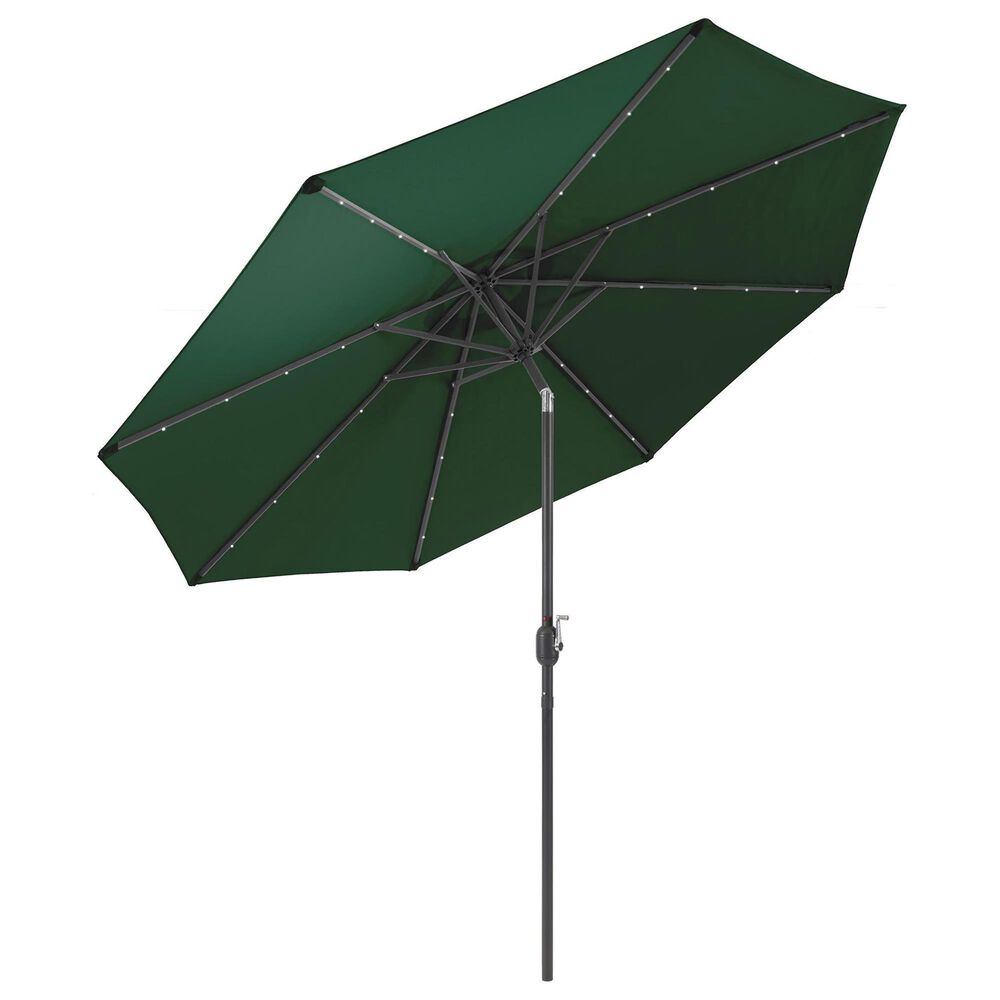 CorLiving Patio LED Umbrella in Dark Green, , large