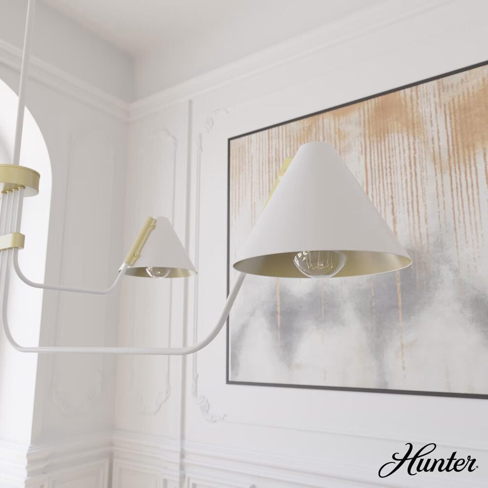 Hunter Grove Isle 4-Light Chandelier in Matte White, , large