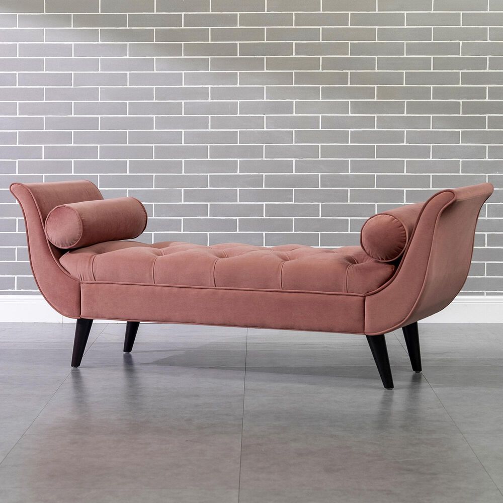 Jennifer Taylor Home Alma Entryway Bench in Ash Rose NFM