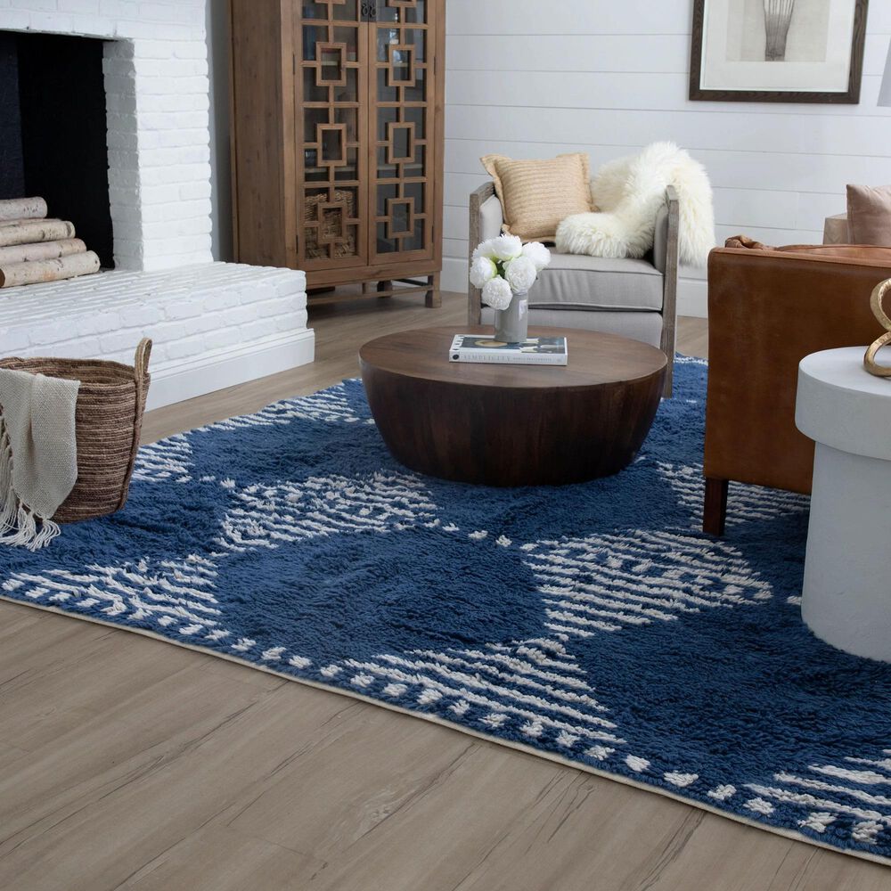 Drew and Jonathan Home Kasbah Dervish 9&#39; x 12&#39; Blue Area Rug, , large