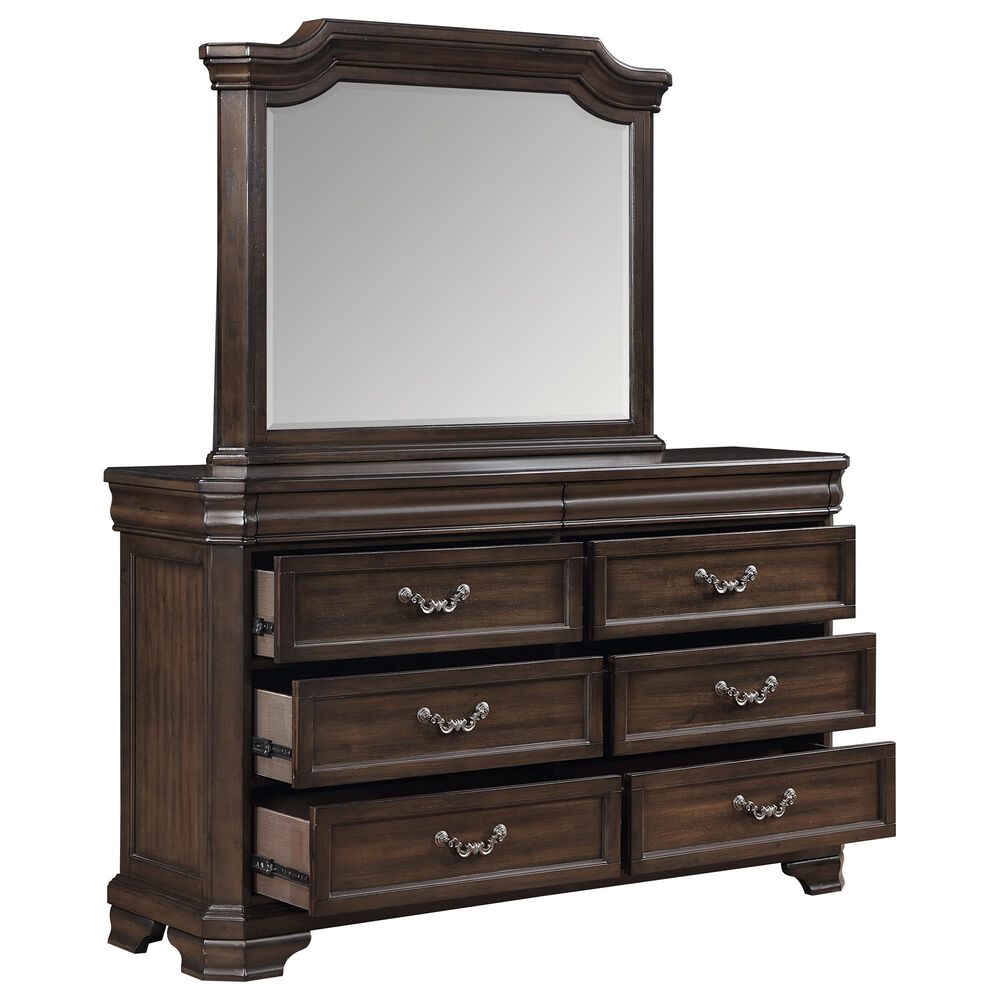 New Heritage Design Lyndhurst 5-Piece Queen Bedroom Set in Walnut Brown, , large