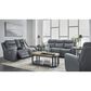 Ashley Mindanao Power Reclining Sofa in Steel, , large