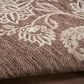 Nourison Garden Oasis Floral Mocha 4" x 6" Indoor/Outdoor Area Rug, , large
