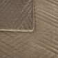 Duke Imports Virah Bella Micromink 3-Piece Full/Queen Quilt Set in Diamond Mocha Weave, , large