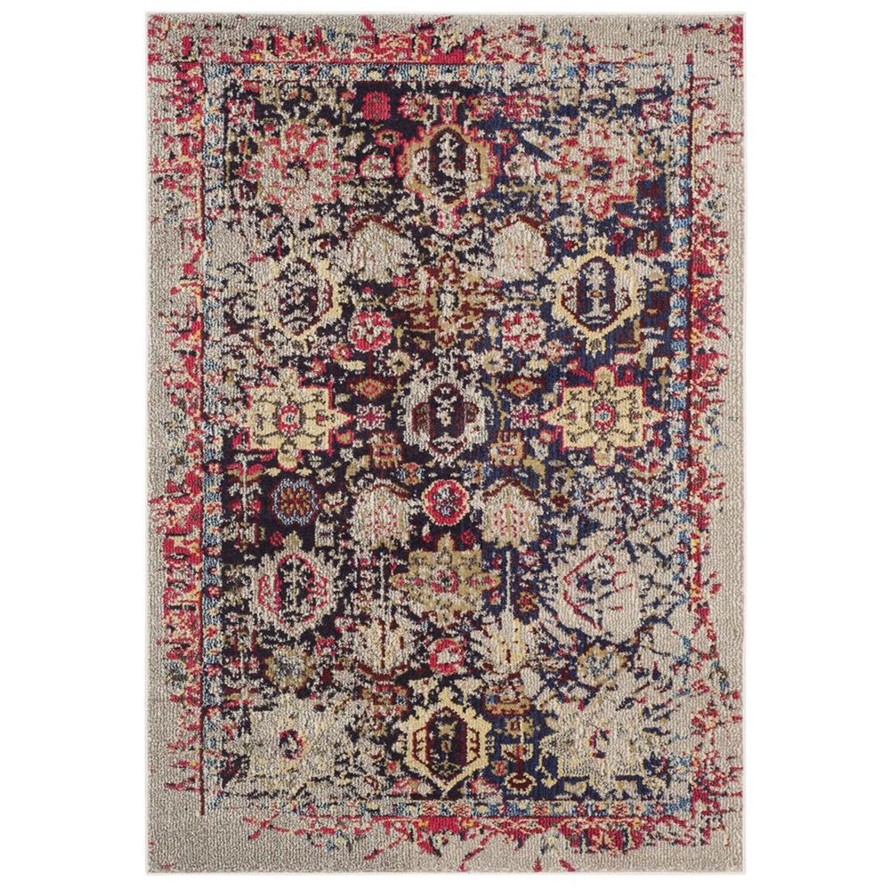 Safavieh Monaco MNC206G-3 3&#39; x 5&#39; Grey/Multi Area Rug, , large