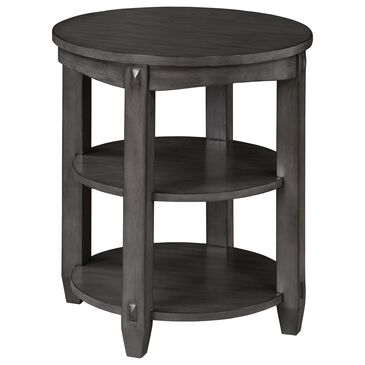 OSP Home Lane Round End Table in Slate Grey, , large