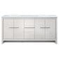 Lexora Home Lafarre 72" Double Bathroom Vanity in White with 2 cm White Cultured Marble Top and Rectangular Sinks, , large