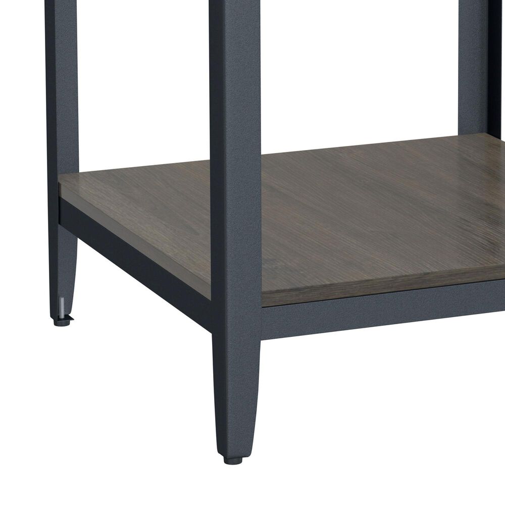 Golden Wave Furniture Derek End Table in Warm Gray and Black, , large