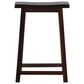 Linon Home Decor Saddle Counter Stool in Dark Brown, , large