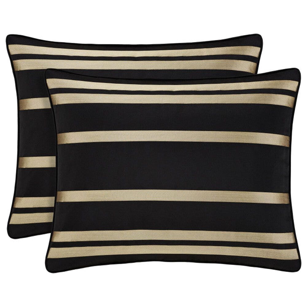 J. Queen New York Calvari 4-Piece Queen Comforter Set in Black and Gold, , large