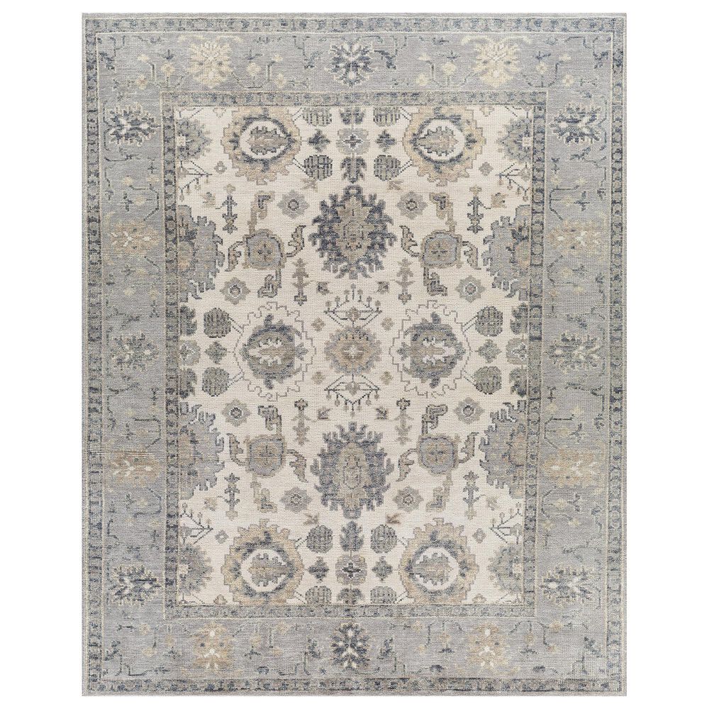Surya Palais 10" x 14" Medium Gray, Ivory, Tan and Charcoal Area Rug, , large
