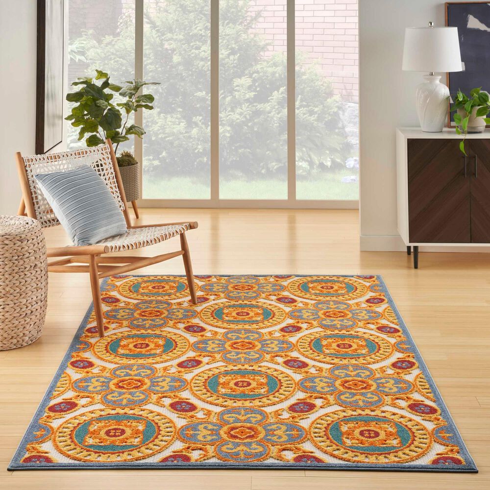 Nourison Aloha Oriental 3&#39;6&quot; x 5&#39;6&quot; Multicolor Indoor/Outdoor Area Rug, , large