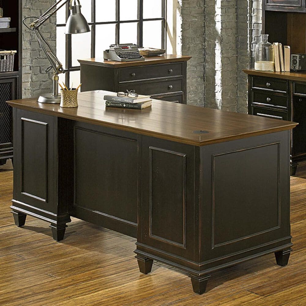Wycliff Bay Hartford Executive Desk in Two Tone Rubbed, , large