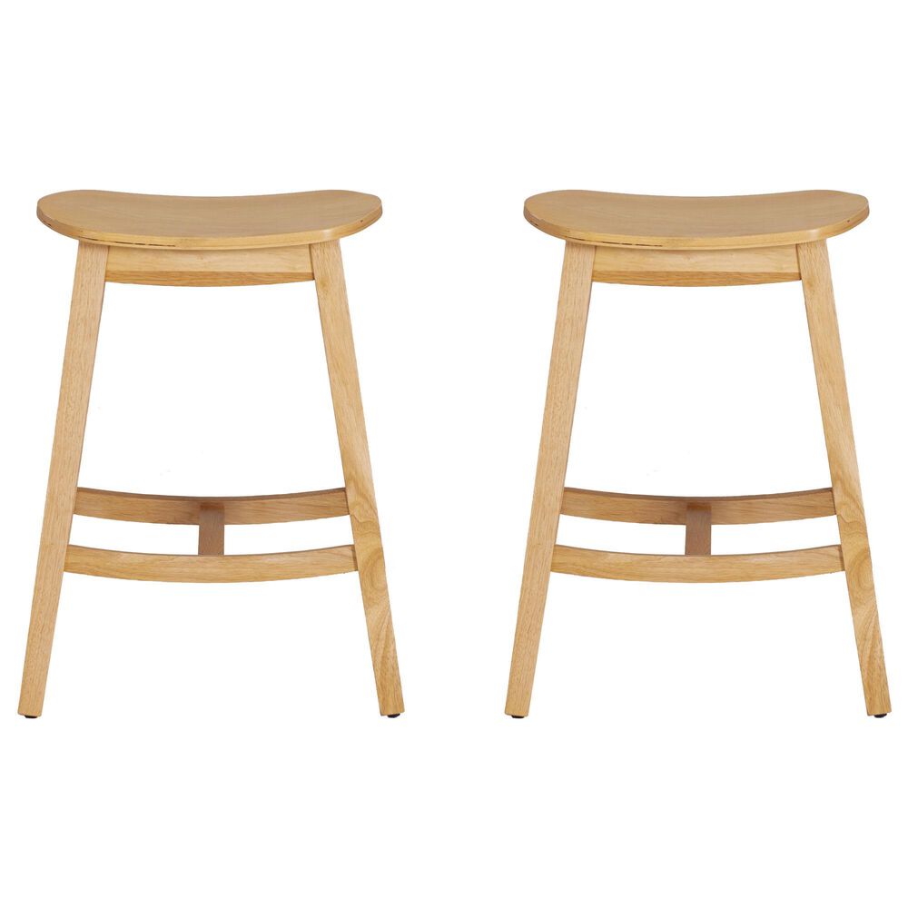 Linon Home Decor Culver Counter Stool in Natural (Set of 2), , large