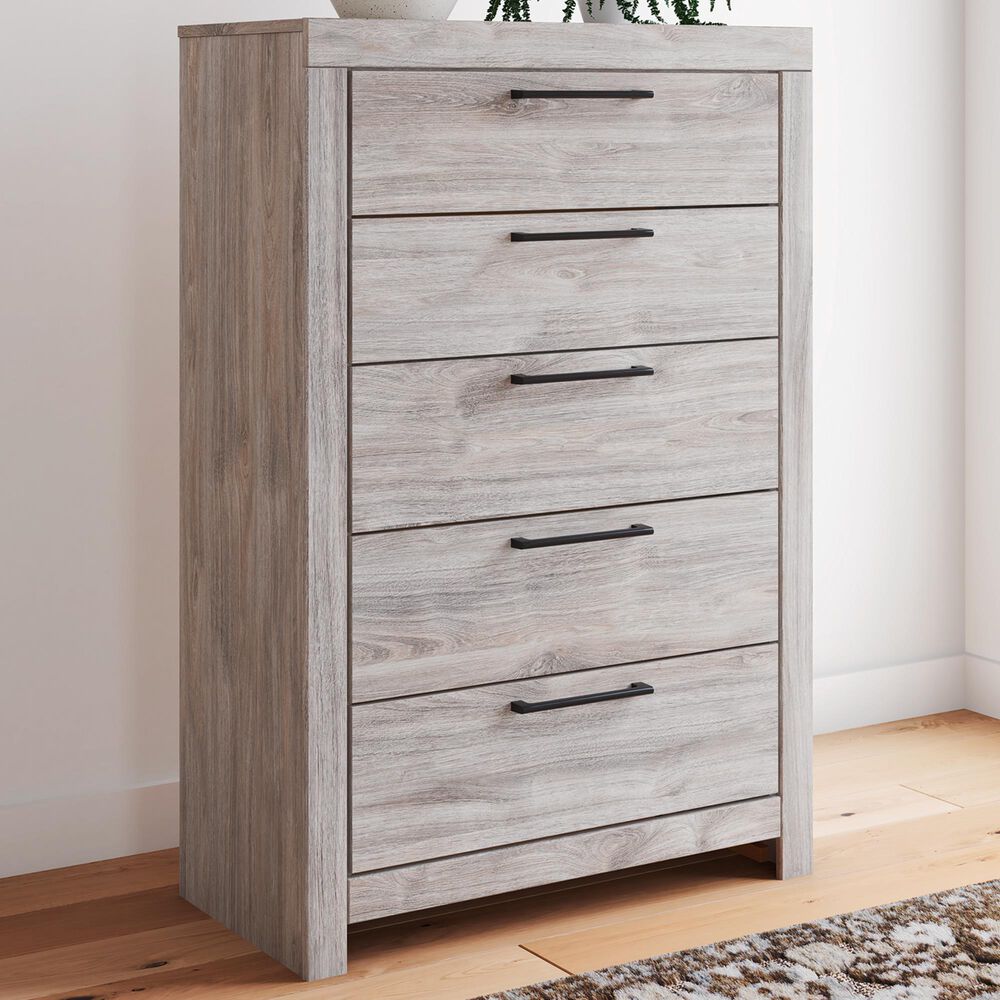 Ashley Broachmyn 5 Drawer Chest in Light Gray, , large